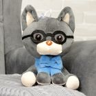 Мягкая игрушка "Кошка" в очках и кофте с бантом, 16 см, МИКС - Фото 1