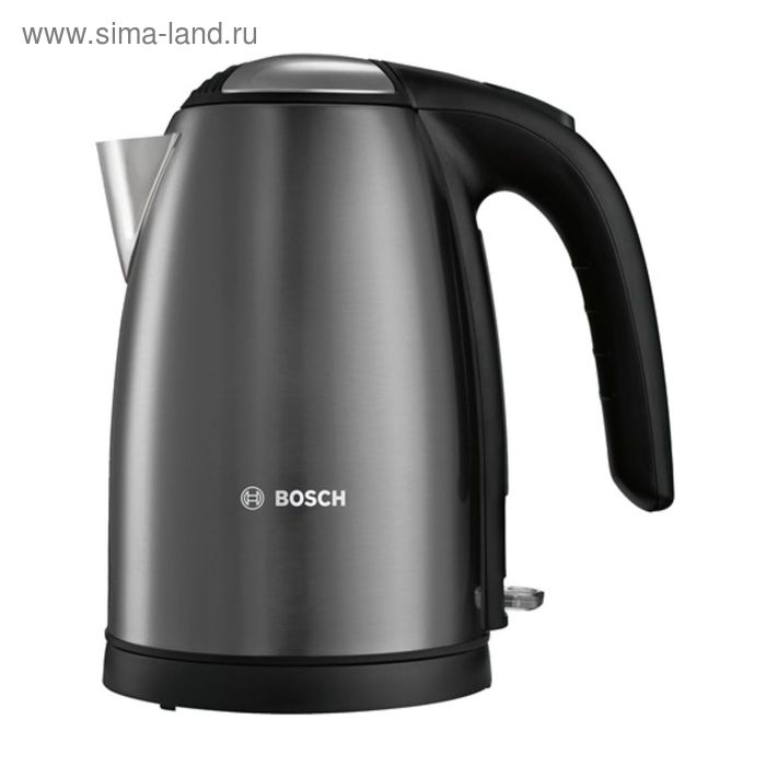 Чайник электрический Bosch TWK7805, металл, 1.7 л, 2200 Вт, черный - Фото 1