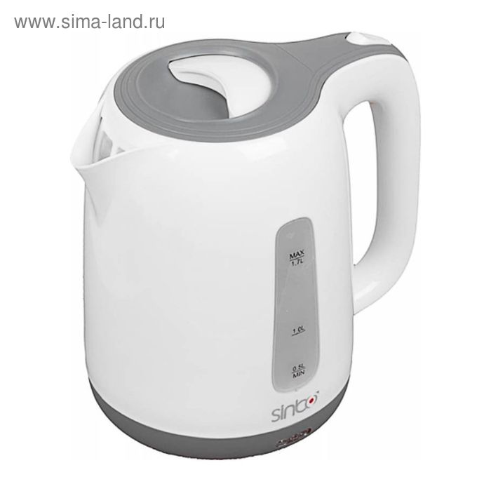 Чайник электрический Sinbo SK 7358, 1.7 л, 2200 Вт, бело-серый - Фото 1