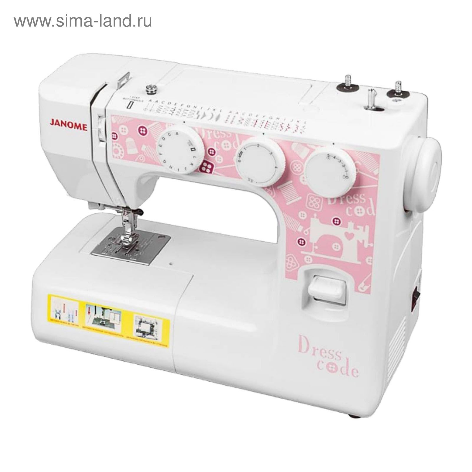 Швейная машина Janome Dresscode, 25 опер, обметочная, эластичная, потайная  строчка