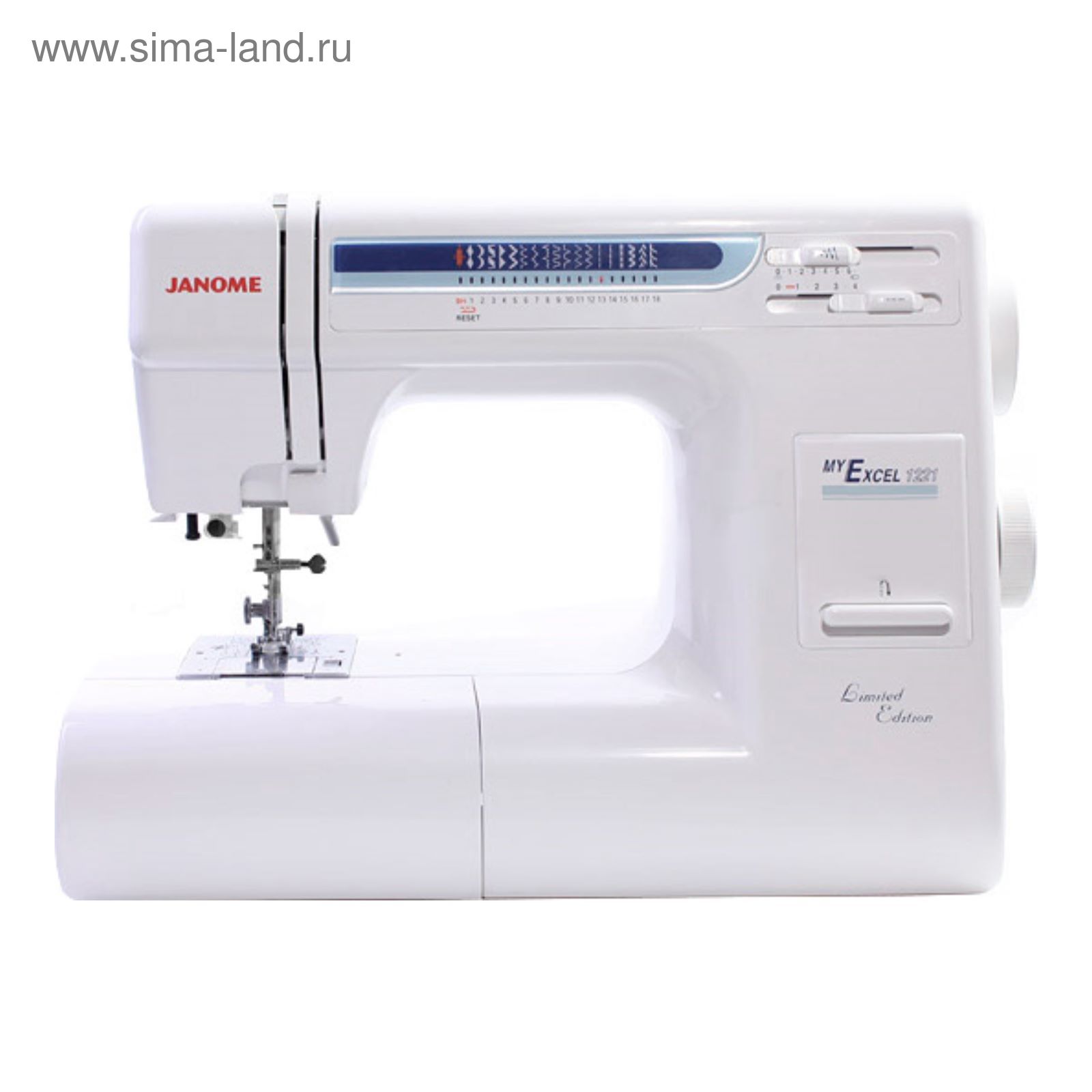Швейная машина Janome My Excel 1221, 75 Вт, 19 операций, автомат, бело ...