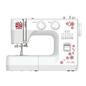 Швейная машина Janome Sakura 95, обметочная, эластичная, потайная строчка, белая 2395530