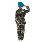 Карнавальный костюм «ВДВ», китель с манишкой, брюки, берет, ремень, р. 40, рост 152 см - Фото 2