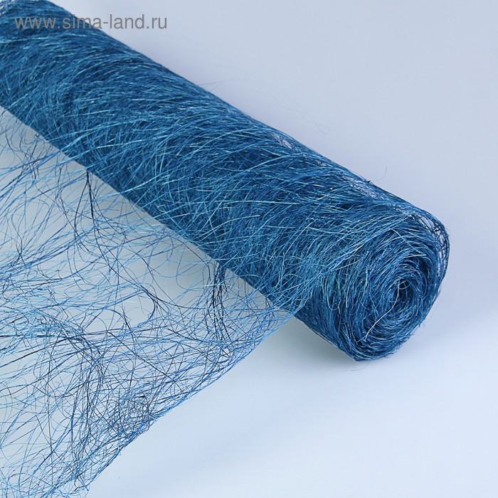 Абака натуральная тонкая, голубая, 48 см х 4,5 м - Фото 1