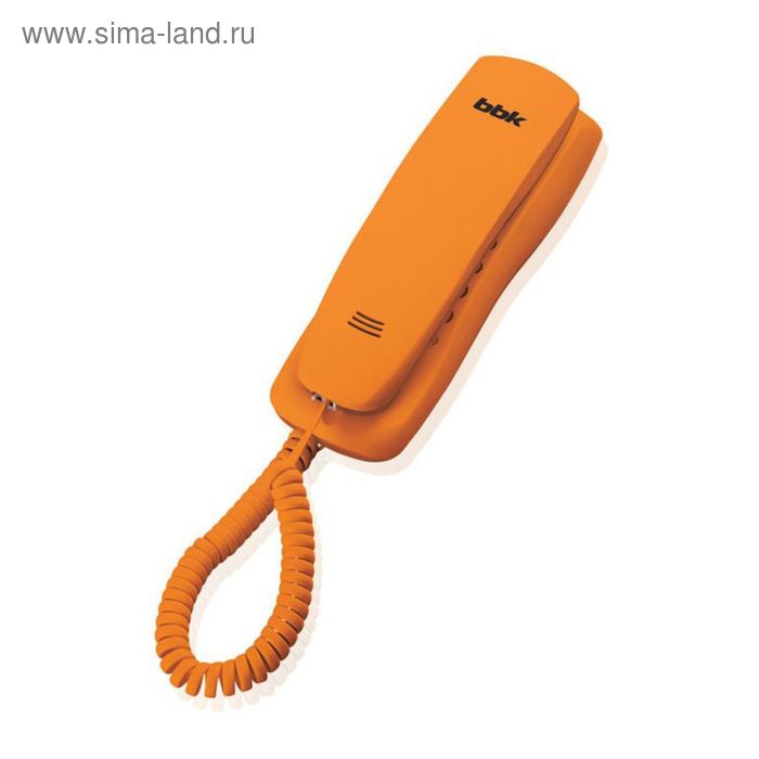 Телефон проводной BBK BKT-105 RU оранжевый - Фото 1