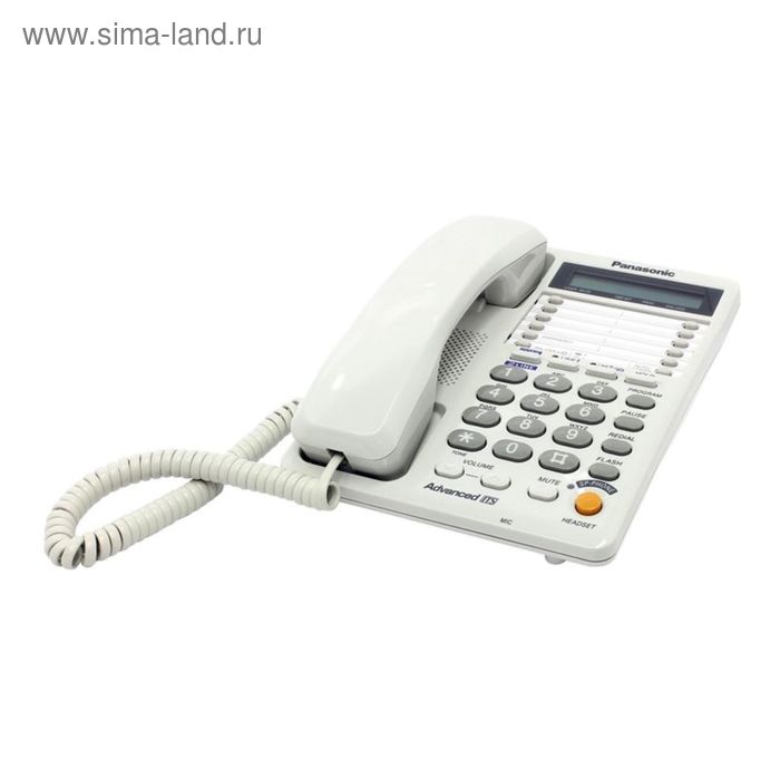 Телефон проводной Panasonic KX-TS2368RUW белый - Фото 1
