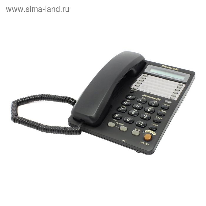 Телефон проводной Panasonic KX-TS2365RUB чёрный - Фото 1