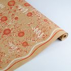 Бумага упаковочная крафт "Конфети", красно-белая на коричневом, 70 см х 8,5 м - Фото 1