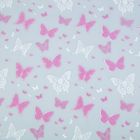 Пленка для цветов и подарков "Бабочки" бело-малиновый 0.7 х 7 м, 40 мкм - Фото 2