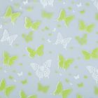 Пленка для цветов и подарков "Бабочки" бело-салатовый 0.7 х 7 м, 40 мкм - Фото 2