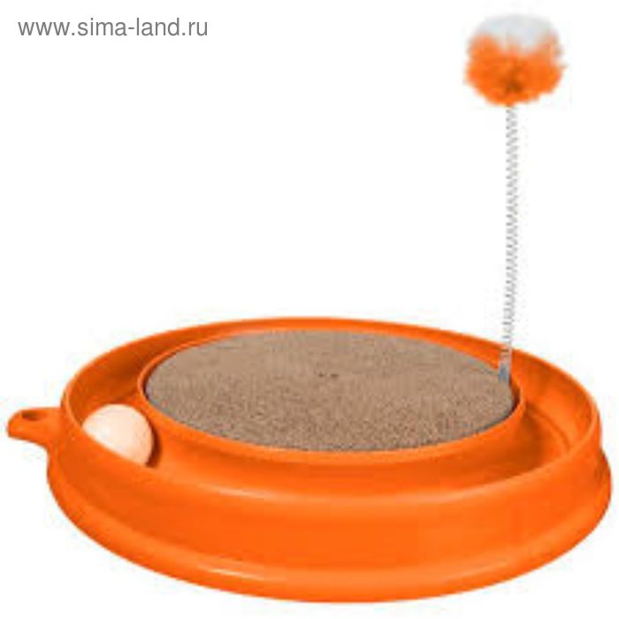 Когтеточка Play-n-Scratch круглая, оранжевая - Фото 1