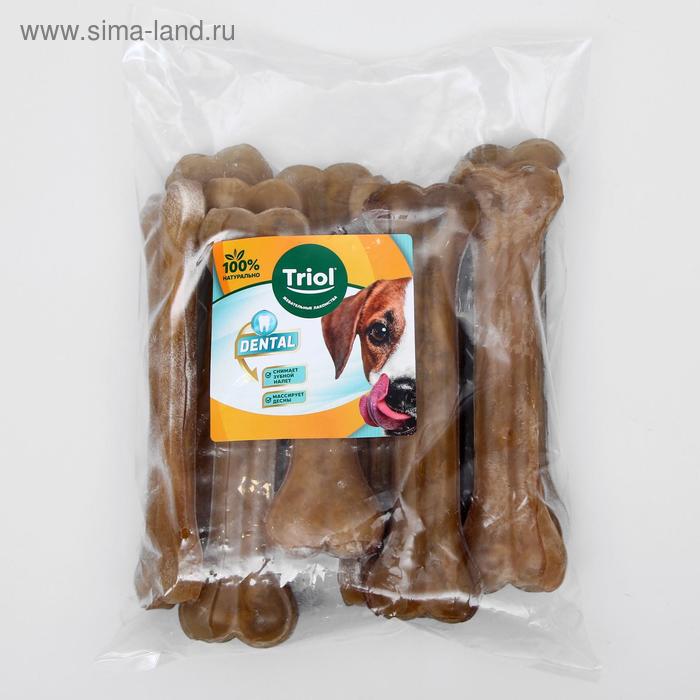 Косточка жевательная Triol DENTAL, 20 см, 150-160 г, пакет 10 шт. - Фото 1