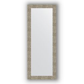 Зеркало в багетной раме - соты титан 70 мм, 56 х 146 см, Evoform