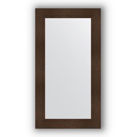 Зеркало в багетной раме - бронзовая лава 90 мм, 60 х 110 см, Evoform
