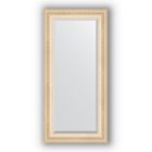 Зеркало с фацетом в багетной раме - старый гипс 82 мм, 55 х 115 см, Evoform - фото 306897233