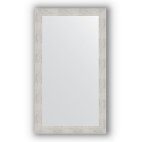 Зеркало в багетной раме - серебряный дождь 70 мм, 66 х 116 см, Evoform