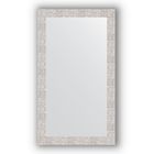 Зеркало в багетной раме - соты алюминий 70 мм, 66 х 116 см, Evoform - фото 306897240