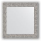 Зеркало в багетной раме - чеканка серебряная 90 мм, 80 х 80 см, Evoform - фото 306897246