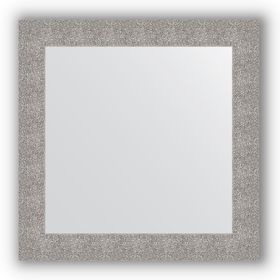 Зеркало в багетной раме - чеканка серебряная 90 мм, 80 х 80 см, Evoform