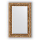 Зеркало с фацетом в багетной раме - виньетка античная бронза 85 мм, 55 х 85 см, Evoform - фото 306897247