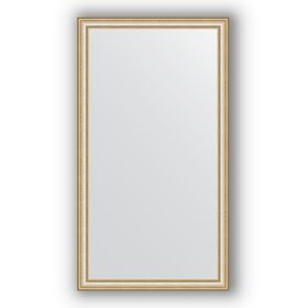 Зеркало в багетной раме - золотые бусы на серебре 60 мм, 75 х 135 см, Evoform