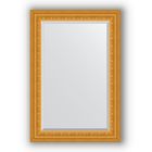 Зеркало с фацетом в багетной раме - сусальное золото 80 мм, 65 х 95 см, Evoform - фото 6050566