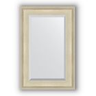 Зеркало с фацетом в багетной раме - травленое серебро 95 мм, 58 х 88 см, Evoform - фото 6050575