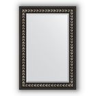 Зеркало с фацетом в багетной раме - чёрный ардеко 81 мм, 65 х 95 см, Evoform - фото 6050584