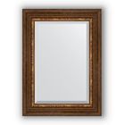 Зеркало с фацетом в багетной раме - римская бронза 88 мм, 56 х 76 см, Evoform - фото 6050594