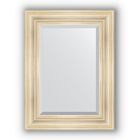 Зеркало с фацетом в багетной раме - травленое серебро 99 мм, 59 х 79 см, Evoform - фото 6050595