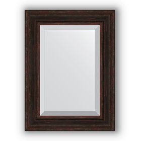 Зеркало с фацетом в багетной раме - тёмный прованс 99 мм, 59 х 79 см, Evoform