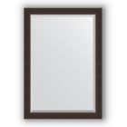 Зеркало с фацетом в багетной раме - палисандр 62 мм, 71 х 101 см, Evoform - фото 306897312