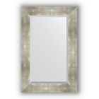 Зеркало с фацетом в багетной раме - алюминий 90 мм, 56 х 86 см, Evoform - фото 6050625
