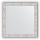 Зеркало в багетной раме - соты алюминий 70 мм, 76 х 76 см, Evoform - фото 306897331