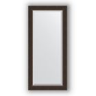 Зеркало с фацетом в багетной раме - палисандр 62 мм, 51 х 111 см, Evoform - фото 306897355