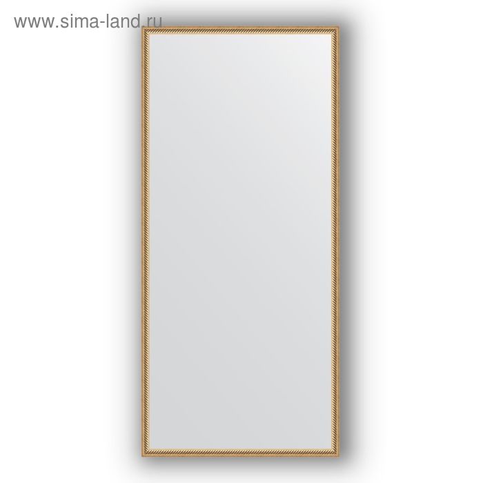 Зеркало в багетной раме - витое золото 28 мм, 68 х 148 см, Evoform - Фото 1
