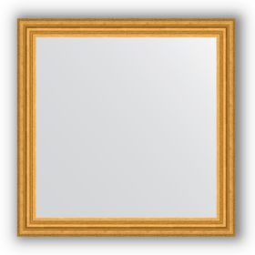 Зеркало в багетной раме - состаренное золото 67 мм, 76 х 76 см, Evoform