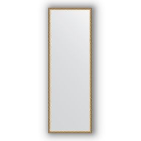 Зеркало в багетной раме - витая латунь 26 мм, 48 х 138 см, Evoform