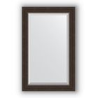 Зеркало с фацетом в багетной раме - палисандр 62 мм, 51 х 81 см, Evoform - фото 306897424