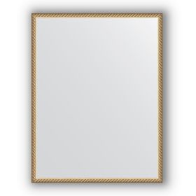Зеркало в багетной раме - витая латунь 26 мм, 68 х 88 см, Evoform