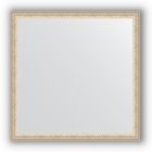 Зеркало в багетной раме - мельхиор 41 мм, 71 х 71 см, Evoform - фото 306897448