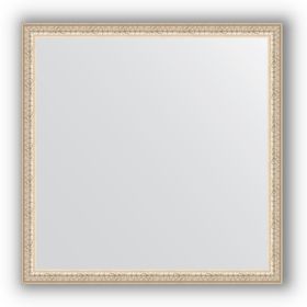 Зеркало в багетной раме - мельхиор 41 мм, 71 х 71 см, Evoform