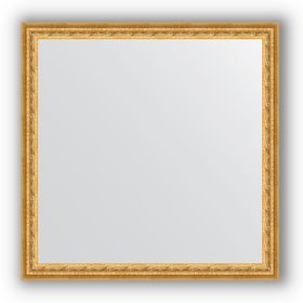 Зеркало в багетной раме - сусальное золото 47 мм, 72 х 72 см, Evoform