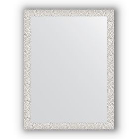 Зеркало в багетной раме - чеканка белая 46 мм, 61 х 81 см, Evoform