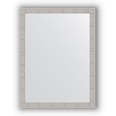 Зеркало в багетной раме - волна алюминий 46 мм, 61 х 81 см, Evoform