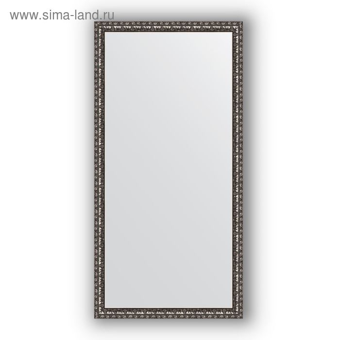 Зеркало в багетной раме - чернёное серебро 38 мм, 50 х 100 см, Evoform - Фото 1