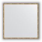 Зеркало в багетной раме - серебряный бамбук 24 мм, 67 х 67 см, Evoform - фото 6050753