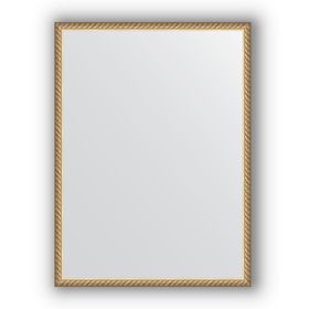 Зеркало в багетной раме - витая латунь 26 мм, 58 х 78 см, Evoform