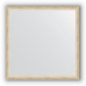 Зеркало в багетной раме - состаренное серебро 37 мм, 70 х 70 см, Evoform