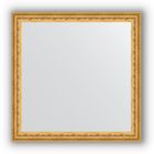 Зеркало в багетной раме - сусальное золото 47 мм, 62 х 62 см, Evoform - фото 6050771